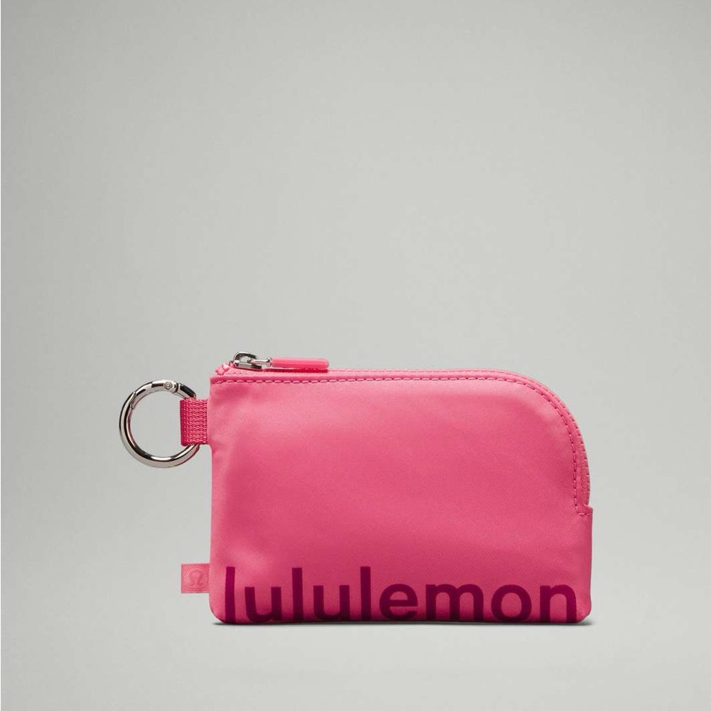NWT Lululemon Clippable Card Pouch Sakura Pink and Washed Mauve - Sold Out Color - Picture 1 of 5